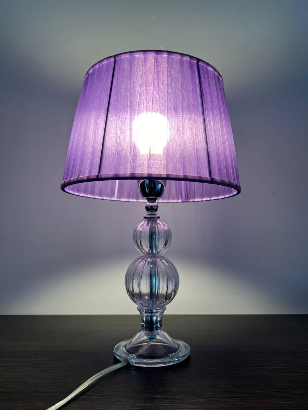 LAMPADA DA TAVOLO IN VETRO DI CRISTALLO