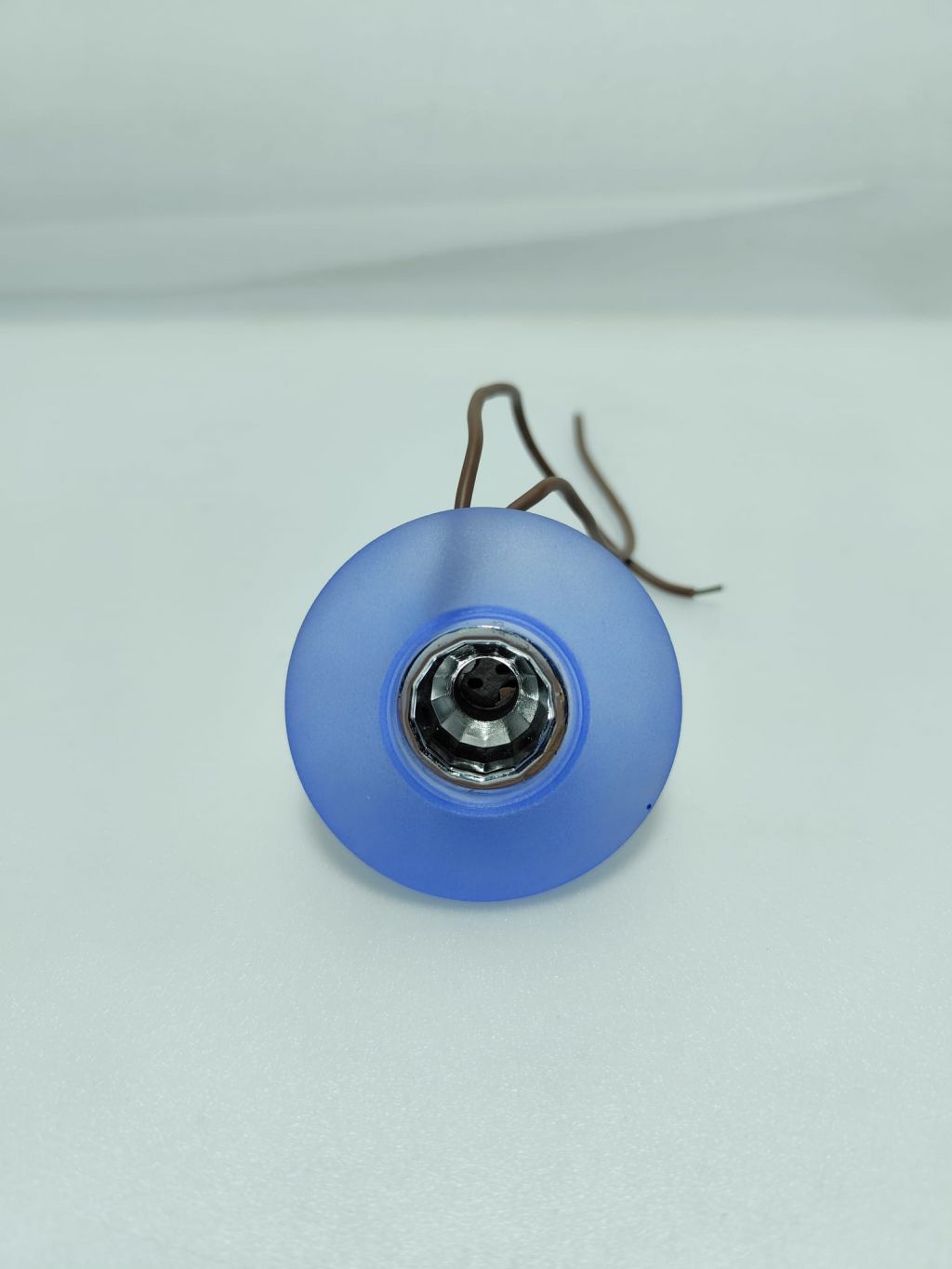 FARETTO DA INCASSO VETRO DI MURANO COLORE BLU SATINATO