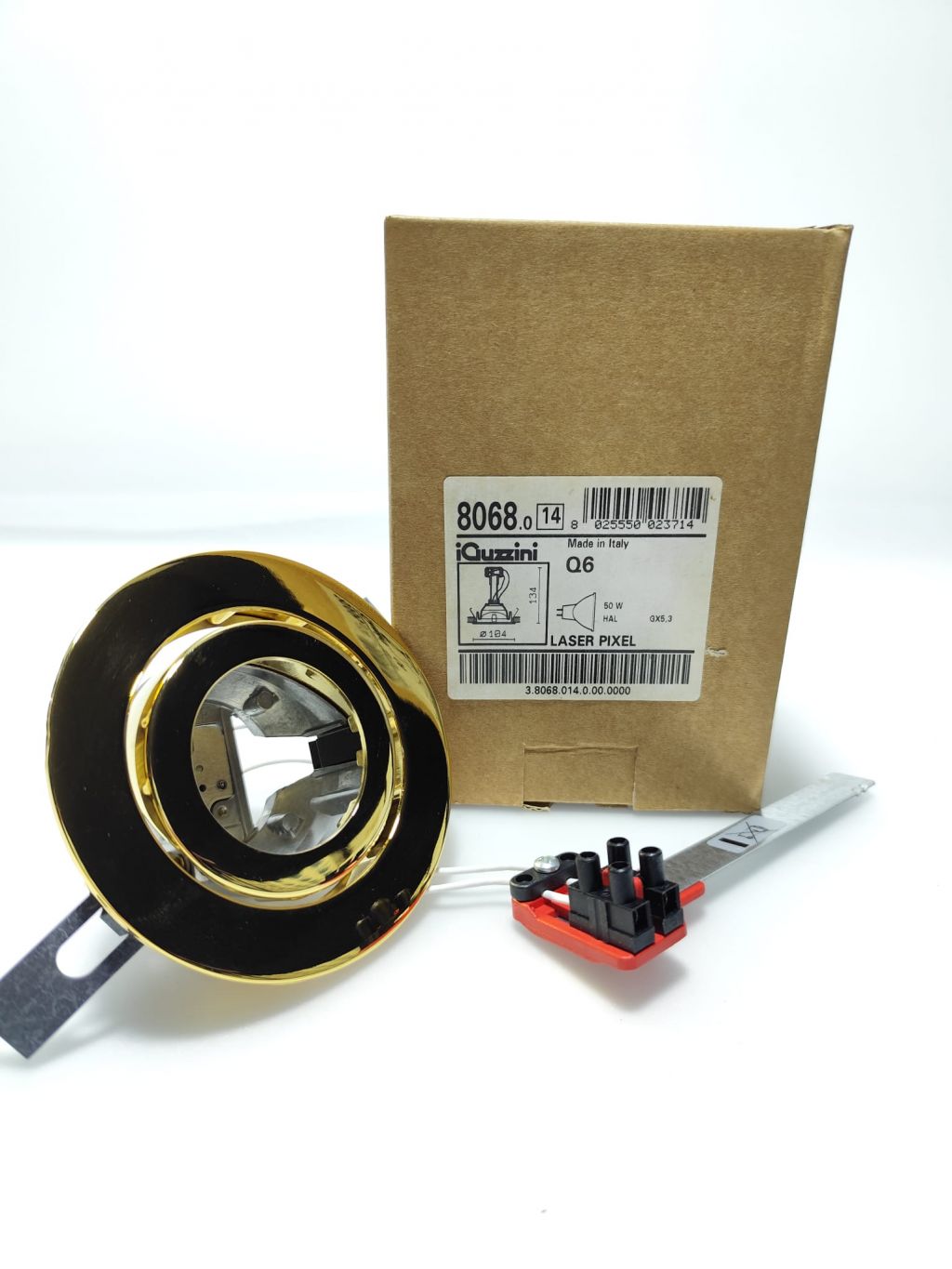 Faretto da incasso I-GUZZINI LASER PIXEL   tondo orientabile in metallo   lucido  oro   cod.8068/Q6